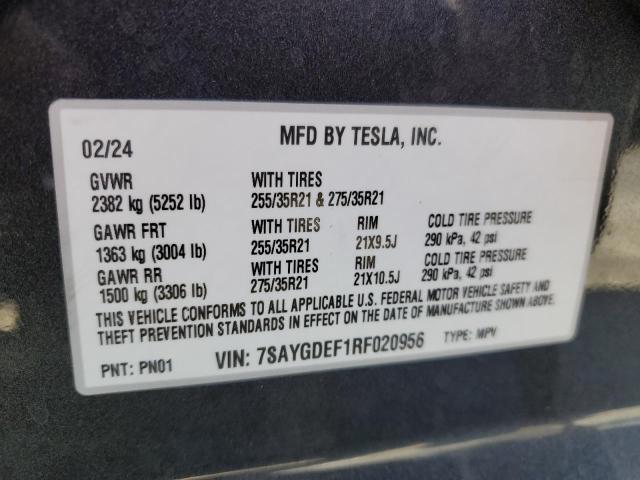2016 TESLA MODEL X 5YJXCAE21GF002681