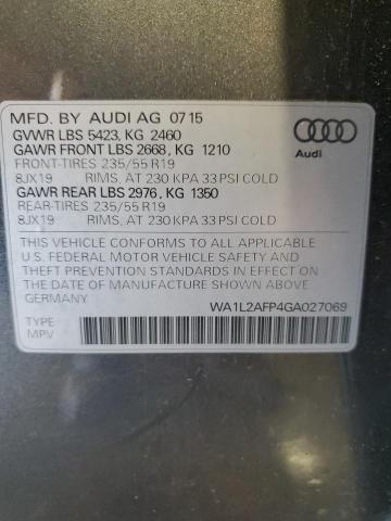 2016 AUDI Q5 PREMIUM - WA1L2AFP4GA027069