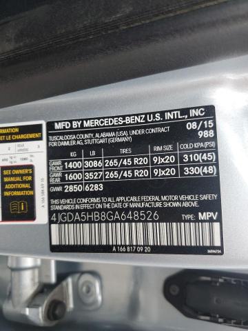 2016 MERCEDES-BENZ GLE 350 4M 4JGDA5HB8GA648526