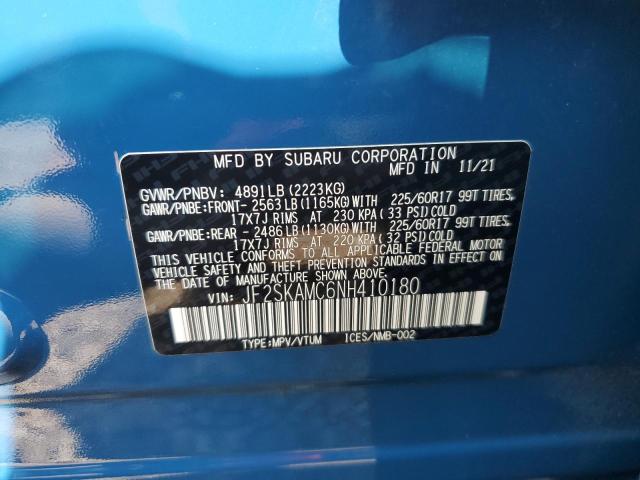 2022 SUBARU FORESTER W JF2SKAMC6NH410180