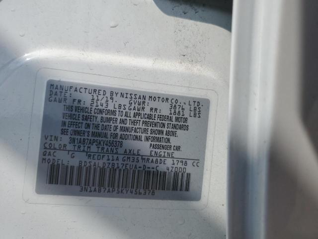 2019 NISSAN SENTRA SV - 3N1AB7AP5KY456378
