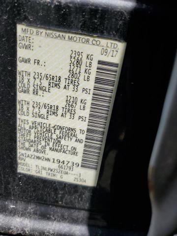 2017 NISSAN MURANO S 5N1AZ2MH2HN194739
