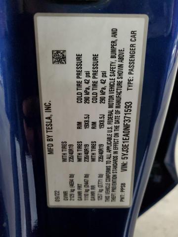 2022 TESLA MODEL 3 - 5YJ3E1EA0NF371593