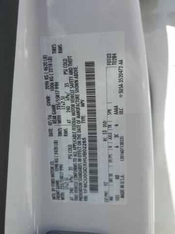2017 FORD ESCAPE SE - 1FMCU0GDXHUB02285