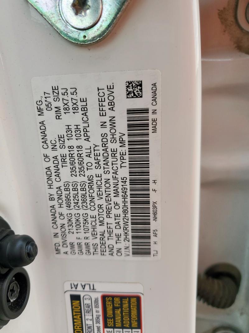 2017 HONDA CR-V EXL 2HKRW2H80HH649145