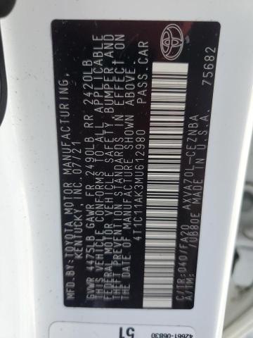 2021 TOYOTA CAMRY LE 4T1C11AK3MU612980