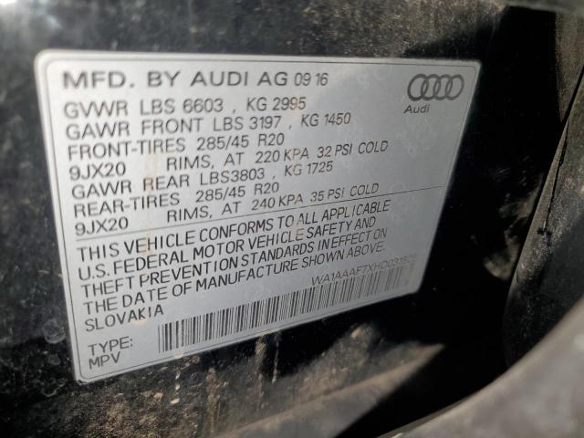 2017 AUDI Q7 PREMIUM WA1AAAF7XHD031606