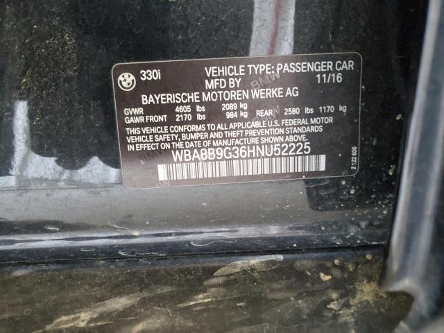 2017 BMW 330 I WBA8B9G36HNU52225