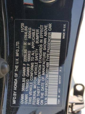 2021 HONDA CIVIC TYPE SHHFK8G72MU201488