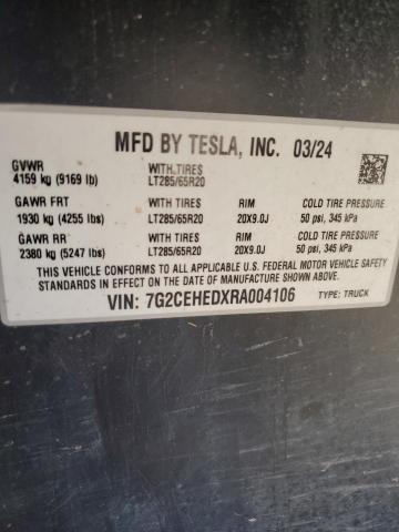2024 TESLA CYBERTRUCK 7G2CEHEDXRA004106