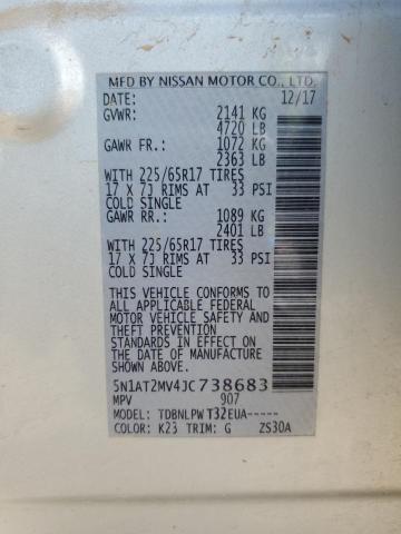 2018 NISSAN ROGUE S 5N1AT2MV4JC738683