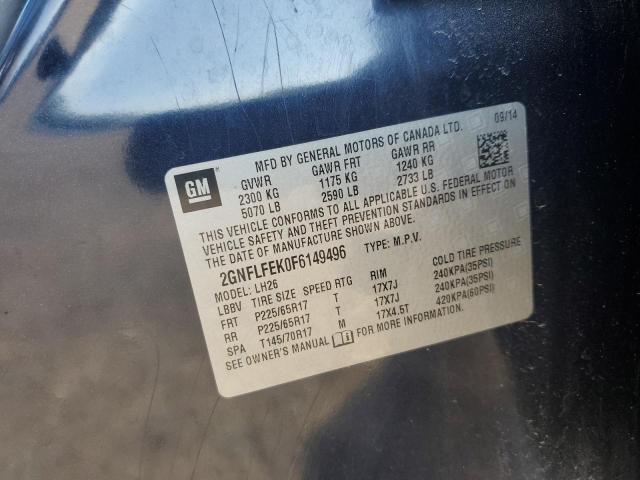 2015 CHEVROLET EQUINOX LT - 2GNFLFEK0F6149496
