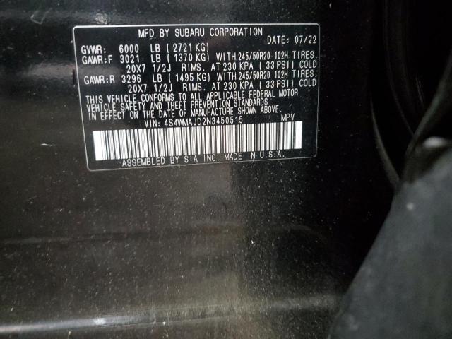 2022 SUBARU ASCENT ONY 4S4WMAJD2N3450515
