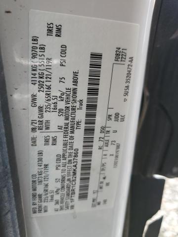 2021 FORD TRANSIT T-250 1FTBR1C82MKA37860