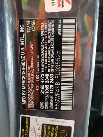 2015 MERCEDES-BENZ C 300 4MAT 55SWF4KB1FU035525