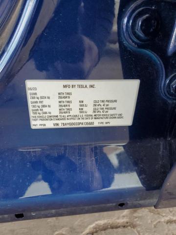 2023 TESLA MODEL Y 7SAYGDEE0PA135680