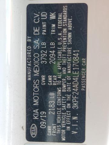 2020 KIA FORTE FE 3KPF24AD4LE170841