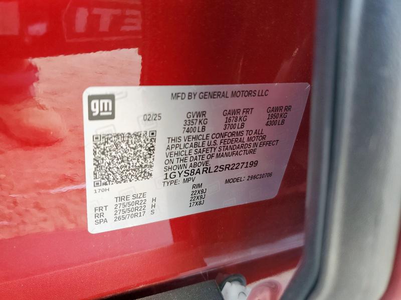 2025 CADILLAC ESCALADE L 1GYS8ARL2SR227199