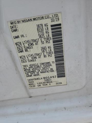 2020 NISSAN NV 1500 S 1N6BF0KM1LN801497