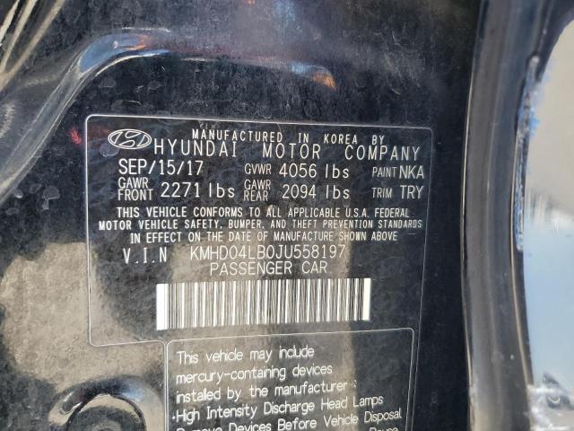 2018 HYUNDAI ELANTRA SP KMHD04LB0JU558197