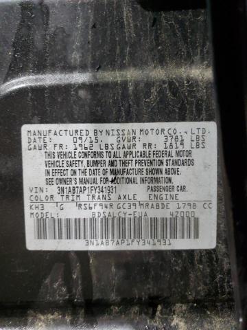 2015 NISSAN SENTRA S 3N1AB7AP1FY341931
