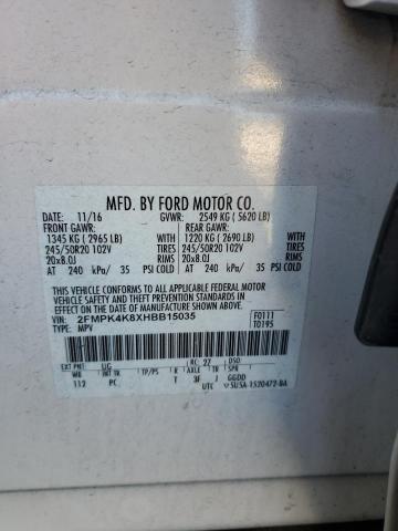 2017 FORD EDGE TITAN 2FMPK4K8XHBB15035