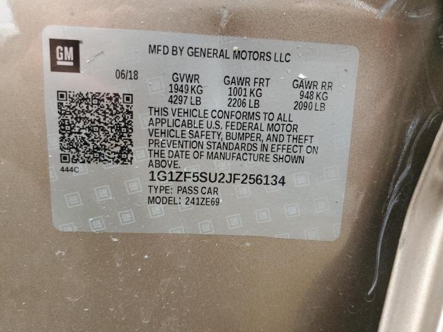 2018 CHEVROLET MALIBU HYB 1G1ZF5SU2JF256134