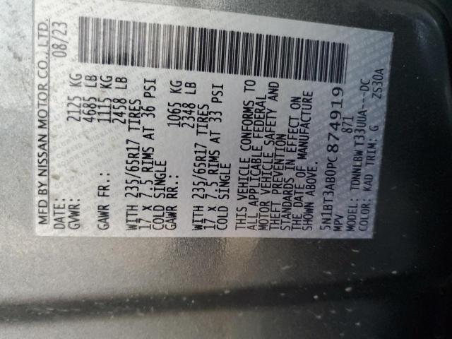 2023 NISSAN ROGUE S - 5N1BT3AB0PC874919