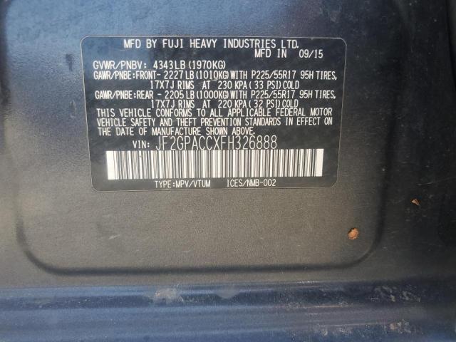 2015 SUBARU XV CROSSTR JF2GPACCXFH326888