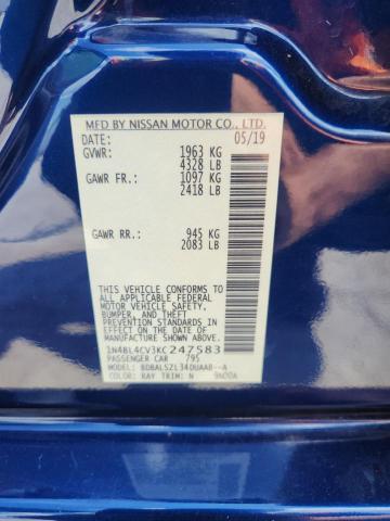 2019 NISSAN ALTIMA SR - 1N4BL4CV3KC247583