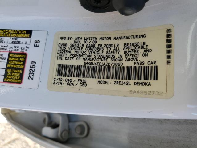 2010 TOYOTA COROLLA BA - 1NXBU4EE1AZ273883