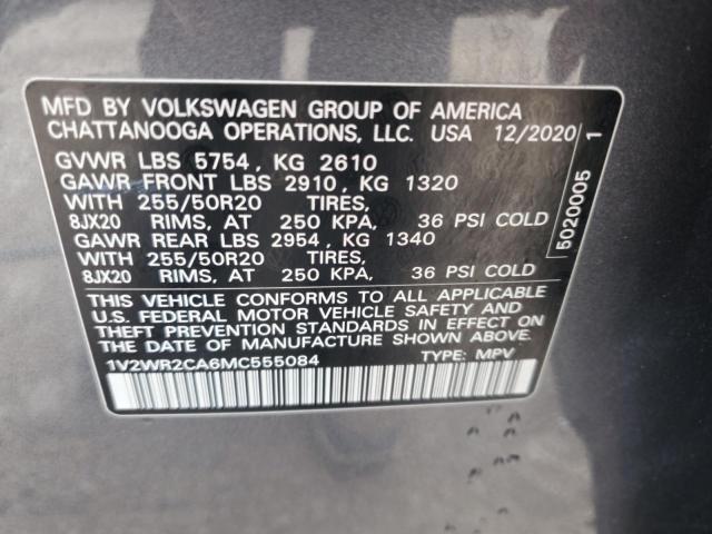 2021 VOLKSWAGEN ATLAS SE 1V2WR2CA6MC555084