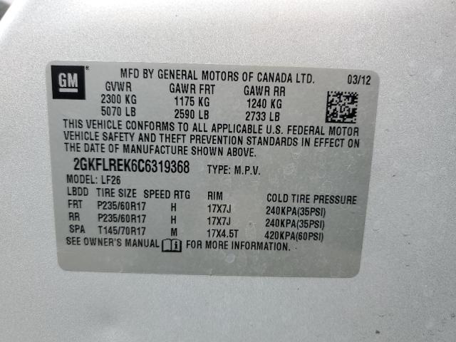 2012 GMC TERRAIN SL - 2GKFLREK6C6319368