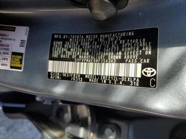 2022 TOYOTA COROLLA LE 5YFVPMAE0NP354343