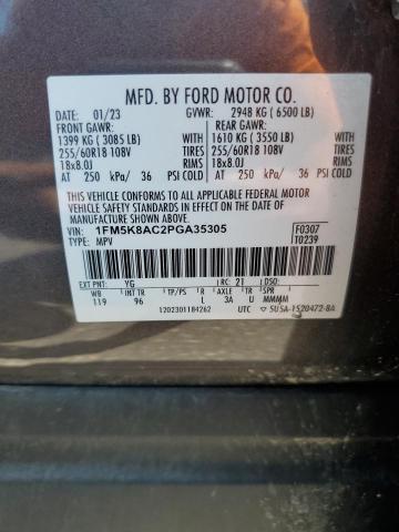 2023 FORD EXPLORER P 1FM5K8AC2PGA35305
