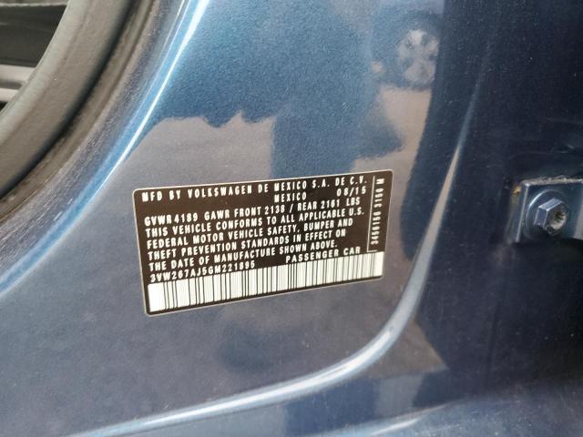 2016 VOLKSWAGEN JETTA S 3VW267AJ5GM221895