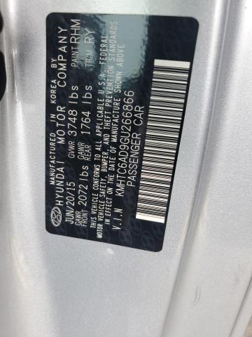 2016 HYUNDAI VELOSTER KMHTC6AD9GU266866