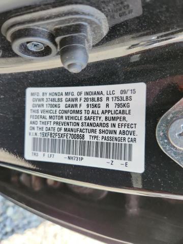 2015 HONDA CIVIC LX 19XFB2F5XFE700868