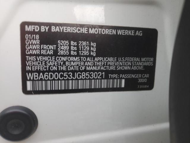 2018 BMW 640 I GRAN WBA6D0C53JG853021