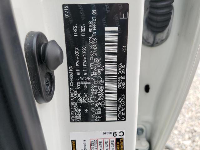 2016 TOYOTA 4 RUNNER JTEBU5JR3G5313107