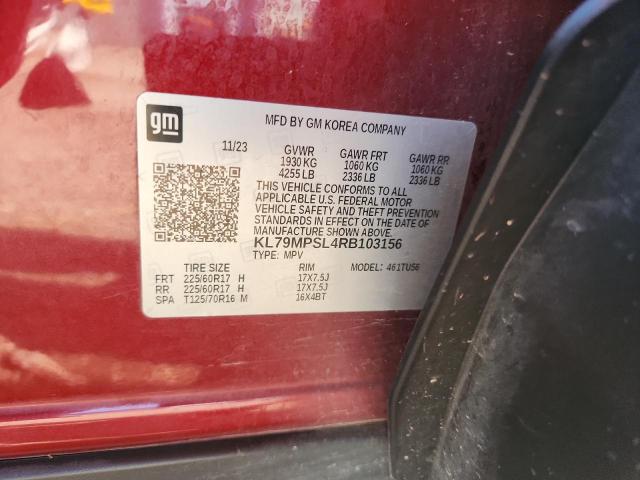 2024 CHEVROLET TRAILBLAZE - KL79MPSL4RB103156