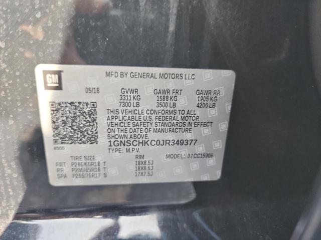 2018 CHEVROLET SUBURBAN C 1GNSCHKC0JR349377