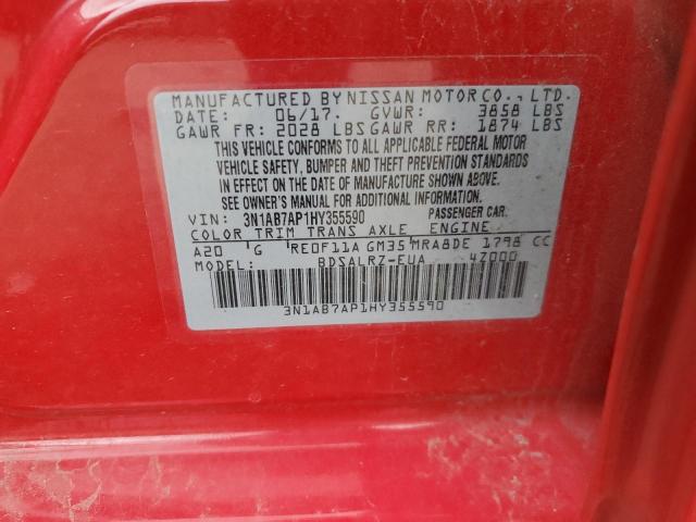 2017 NISSAN SENTRA S - 3N1AB7AP1HY355590