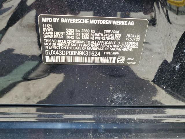 2022 BMW X3 SDRIVE3 5UX43DP08N9K31624