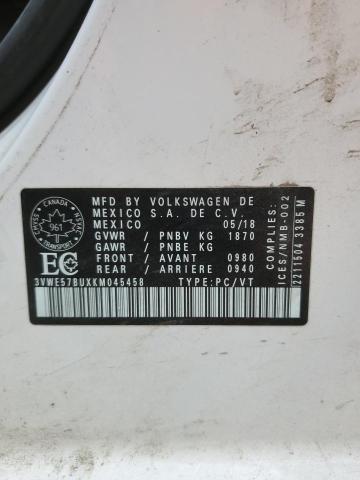 2019 VOLKSWAGEN JETTA SEL 3VWE57BUXKM045458