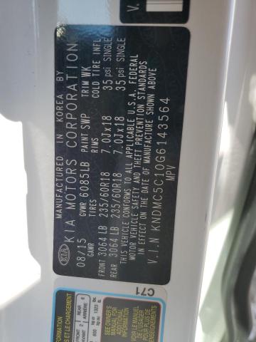 2016 KIA SEDONA EX KNDMC5C10G6143564