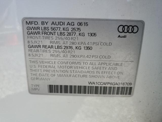 2016 AUDI SQ5 PREMIU WA1CCAFP6GA018709