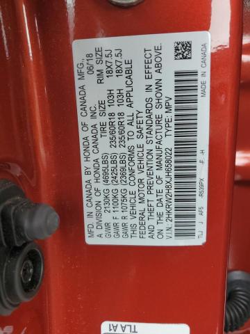 2018 HONDA CR-V EXL 2HKRW2H8XJH658022