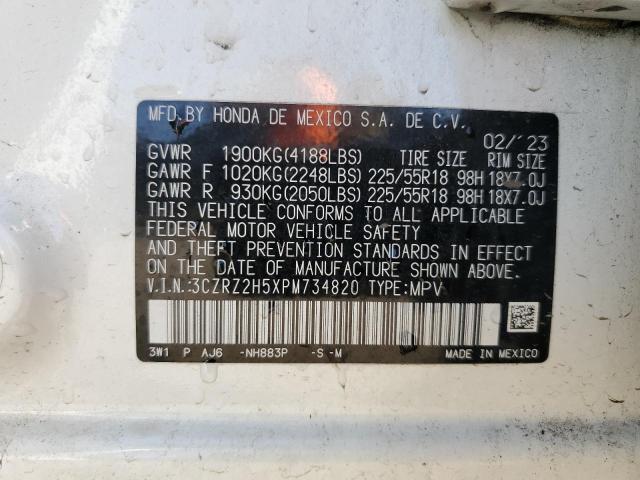 2023 HONDA HR-V SPORT 3CZRZ2H5XPM734820
