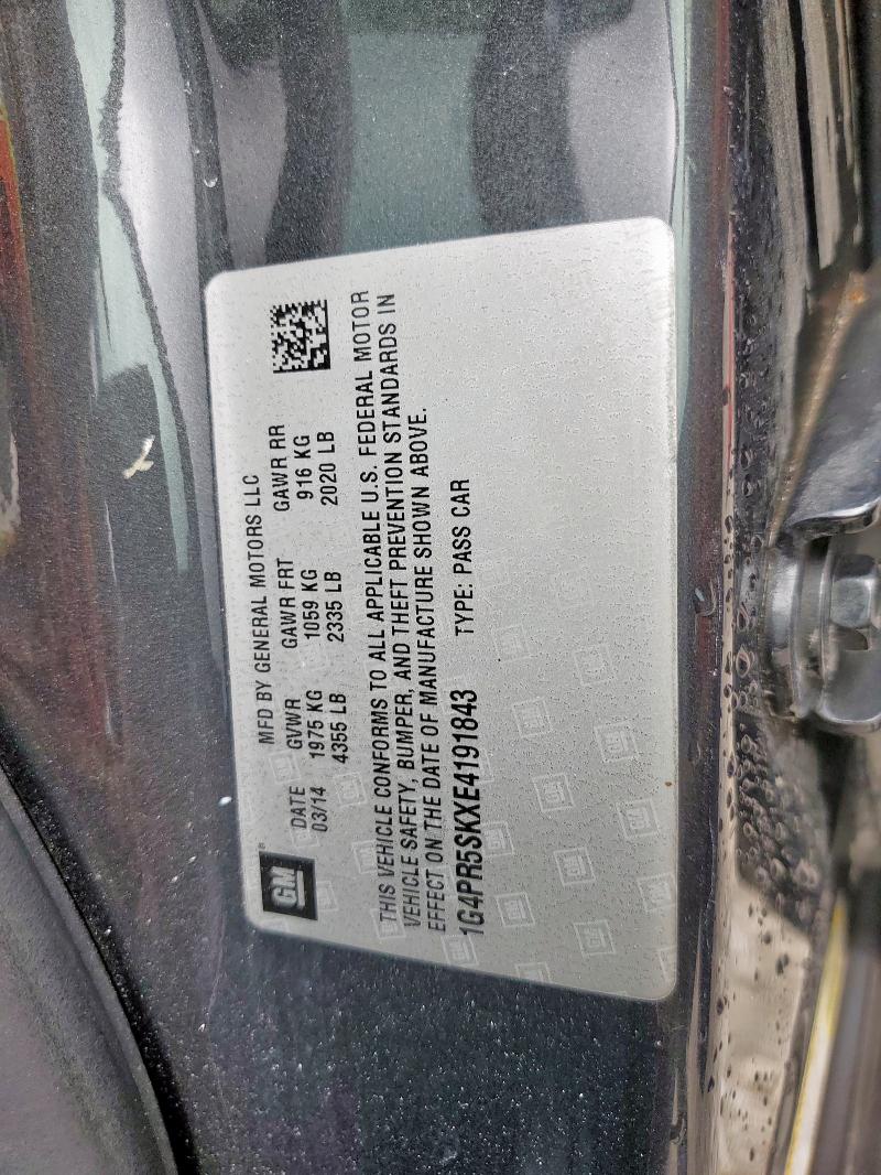 2014 BUICK VERANO CON - 1G4PR5SKXE4191843